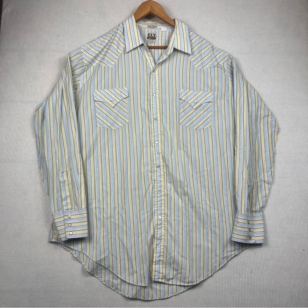 Vintage Ely Cattleman 2XL Tall Tall Man Western Pearl Snap Shirt